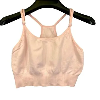 VQ Vanquish Fitness Pink Seamless Sports Bra Size M • £11.68