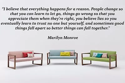 Vinyl Wall Decal Sticker Room Decor Saings Quotes Inspiring Marilyn Monroe F1995 • $27.99