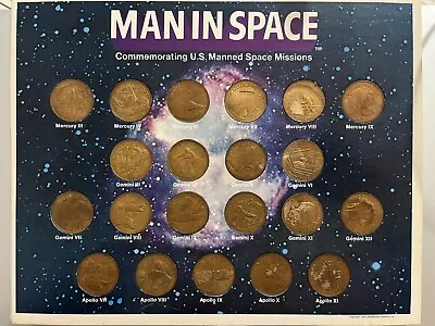 RARE 1961-1969 Bronze MAN IN SPACE Coin Collection • $59.99