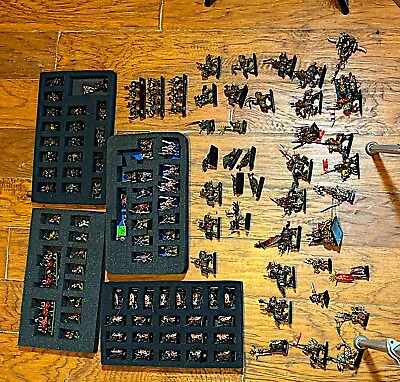 Warhammer Chaos/40K Chaos Space Marines Army X126 Miniatures MetalPlastic Case • $564.23