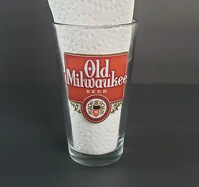 Vintage Old Milwaukee Beer Glass Pint Collectible Barware • $18.95