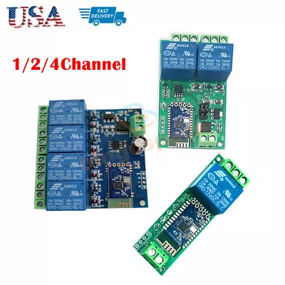 1/2/4Channel Bluetooth Relay Module APP Control Switch IoT Smart Home DC12V USA • $13.12