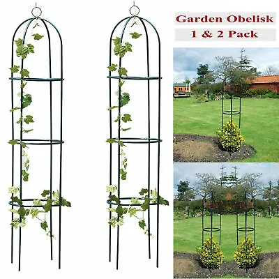 £23.17 • Buy Garden Obelisk Climbing Plant Flowers Steel Frame Easy Assembly Grow Support