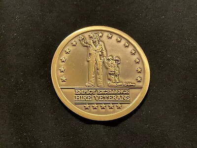 Bronze Walt Disney World Employee Excellence Hire Veterans Ins Challenge Coin • $12