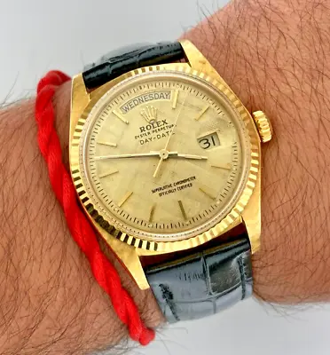 Rolex Day-Date President 36mm 18K Yellow Gold Linen Dial Automatic #1803 • $8000