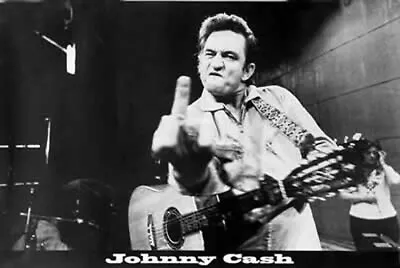 90905 JOHNNY CASH PERSONALITY THE BIRD SAN QUENTIN Wall Print Poster AU • $29.65