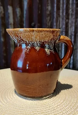 Stoneware | Brown Drip Glaze | Small Pitcher Creamer | McCoy/Hull Pottery Style • $8