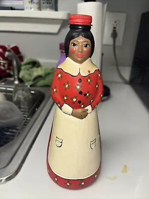 MRS BUTTERWORTH’S VICTORIAN Bottle HAND PAINTED 11” Folk Art Vintage • $12