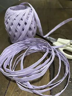 Raffia Ribbon Lilac Easter Wrap Bonnet Basket Craft 3m Gift Wrap Straw Natural • £3