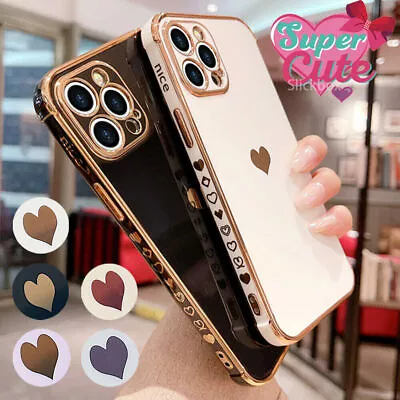 Cute Heart Case Shockproof For IPhone 14 13 11 12 Pro Max MINI XR XS SE 7 8 • $8.99