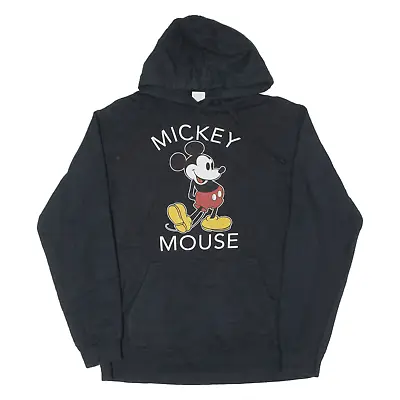 PORT AND COMPANY Mickey Mouse Mens Black Hoodie Pullover L • £12.99