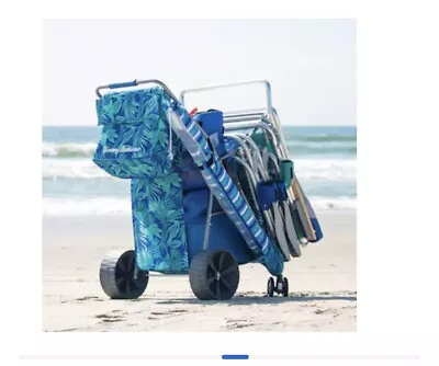 Tommy Bahama 735645 Folding All Terrain Beach Cart 41'' - Blue • $110.50