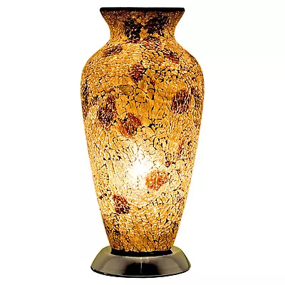 Mosaic Glass Vase Lamp - Autumn Gold • £49.99