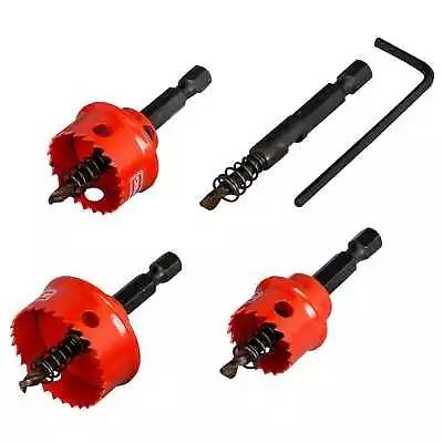 Armeg Hole Saw Set Drill Bit Sheet Steel Metal Holesaw 20mm 25mm 32mm Acceler8% • £24.12