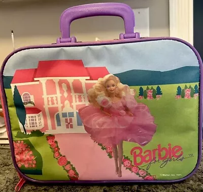 Vintage 1991 BARBIE Mattel Doll Case Suitcase Dreamhouse Carry On Girls Pink • $22