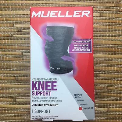MUELLER Hybrid Wraparound Knee Support Adjustable One Size 64017 *IMPERFECT BOX • $9.79