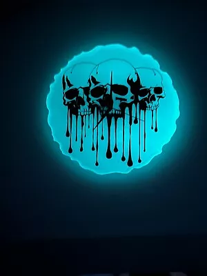 Dripping Melting Skull Glow In The Dark Wall Clock • $25