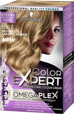 Schwarzkopf Color Expert Permanent Hair Dye 8.65 Medium Caramel Blonde • £8.99