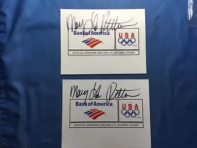 Mary Lou Retton Olympic Athlete Signed Index Card USA BOA SPONSOR CARD • $19.98