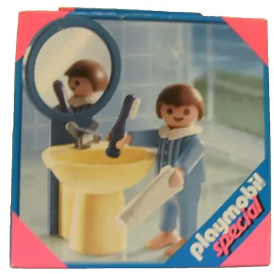 Playmobil Special Boy By The Sink 461 By 2006 New & Original Packaging Bathroom Furniture • £13.80