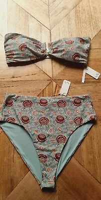 Tigerlily - Womens Pacheco Floral Bikini - Size XL/16 - Dusty Blue RRP $199 • $89