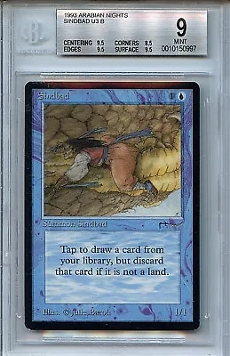 MTG Arabian Nights Sindbad BGS 9.0 (9) Mint Magic Card WOTC 0997 • $399.99