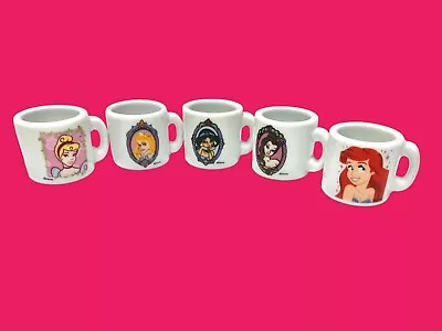 Disney Miniature Ceramic Princess Mugs Lot Of 5 Jasmine Ariel Cinderella Belle • $11.99