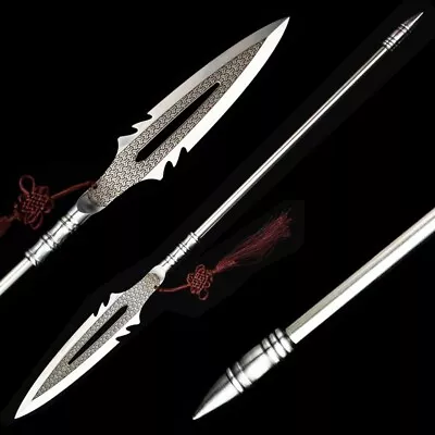 77CM Battle Ready Spear Sharp Stainless Steel Spearhead Hunting Dagger Sword • $99