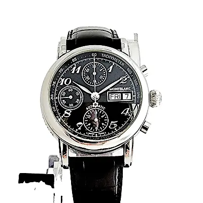 Mont Blanc Meisterstuck 25J Automatic Chronograph Watch With Exhibition Back • $1625