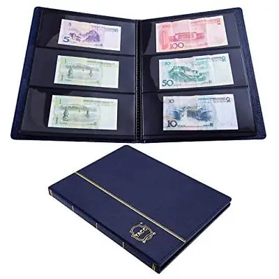 Ettonsun Leather 60-pocket Paper Money Album Currency Holders For Collectors Ban • $30.42