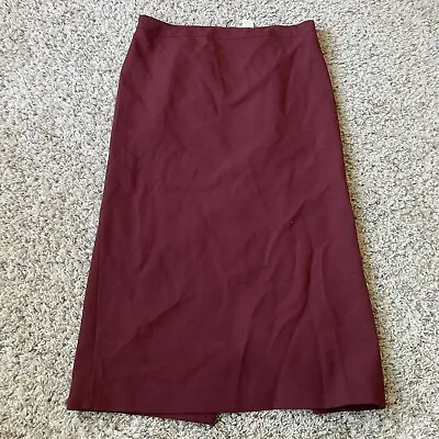 $30 • Buy Zara Womens Burgundy Red Midi Skirt Large A Line $69.90
