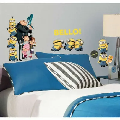 DESPICABLE ME 2 Wall Stickers 31 Decals Room Decor MINIONS Agnus Margo Edith + • $12.99