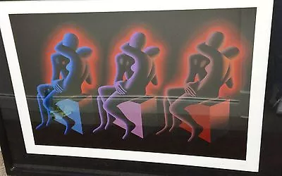 Mark Kostabi 1994 Claude's Exercise In Color Theory Print Limited Edition Framed • $1050