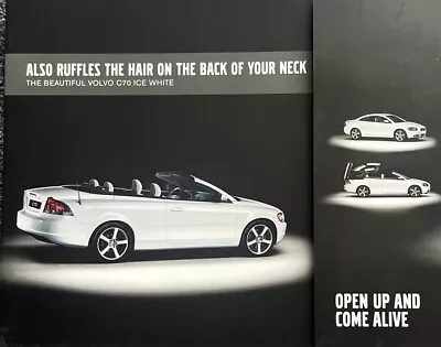 Volvo C70 Ice White Special Edition 2008/ 2009 UK Brochure Inc Prices 2.0D • $9.85