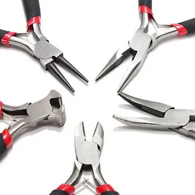 5Pcs Jewelers Pliers Set Jewelry Making Beading Wire Wrapping Hobby Tools • $8.71