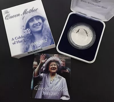 2002 Australia Queen Mother - A Celebration 1oz Silver ( 99.9% ) $5 Proof Coin • $46