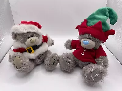 Me To You Christmas Bears X 2 - Santa (Father Christmas) & Elf - VGC • £18