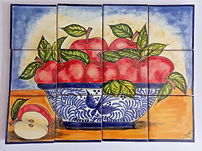 17  CERAMIC TILE MURAL Mexican Talavera Mosaic Handpainted Backsplash Small Town • $89