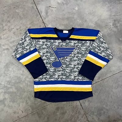 St Louis Blues NHL Hockey Jersey Military Digital Camouflage Adult XLarge • $34.99