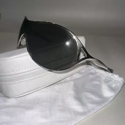 Oakley Women’s Deception Sunglasses Chrome Frame Grey Lenses OO4039-03 • $150