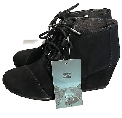 Toms Womens Black Suede Booties Size 9.5 • $30