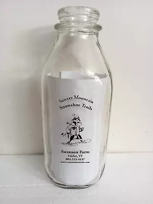 SPQ Fairlee Vermont Milk Bottle Cow On Snowshoes Hatchland Farm No. Haverhill NH • $16