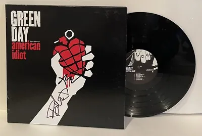 Green Day Billie Joe Tre Signed American Idiot Album Vinyl Record • $639.99