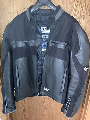 Mens Size Large MOTOGP Leather Lined Cordura Motorcycle Jacket Protection Insert • $59.99