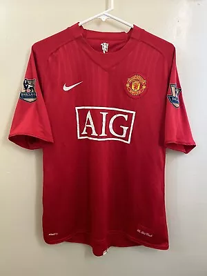 2007-09 MANCHESTER UNITED Ryan Giggs #11 HOME SHIRT Size L • $30