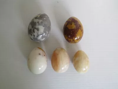 Stone Polished Eggs ~ Marble And Alabaster ~ Two Sizes ~ Five Available • $3