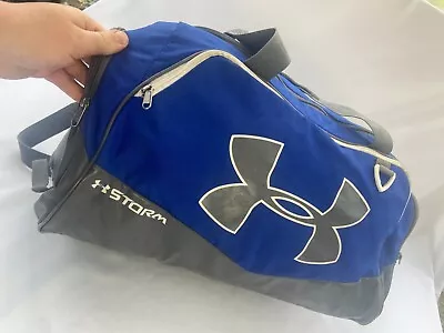 Under Armour Storm Duffle Bag Blue Strap 20 X 12  Gym Bag 2 Zipper Mesh Pocket • $19.99