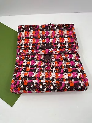 Vera Bradley Lunch Sack Houndstooth Tweed Pink Brown Insulated NWT • $18.95