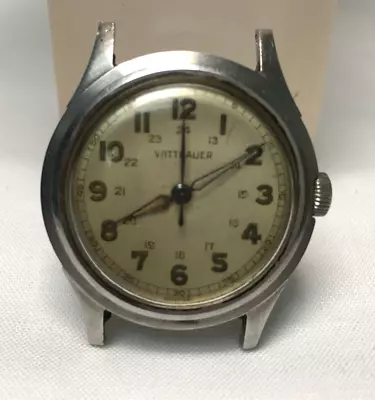 Vintage Wittnauer Military Men's 15 Jewel SS Watch Wristwatch PARTS OR REPAIR • $15