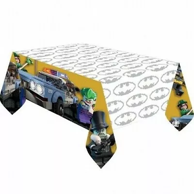 Lego Batman Plastic Tablecloth Reusable Movie Party Tableware Superhero Cover • $7.39